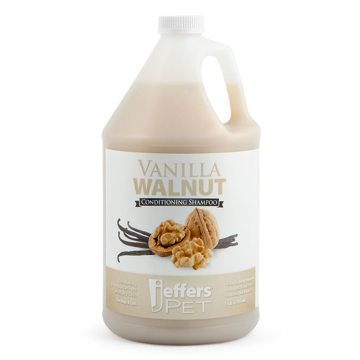 Jeffers Pet Vanilla Walnut Exfoliating Dog & Cat Conditioning Shampoo